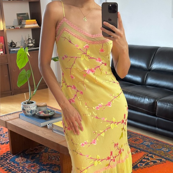 Early 00s Betsey Johnson Silk Dress - Picture 1 of 5